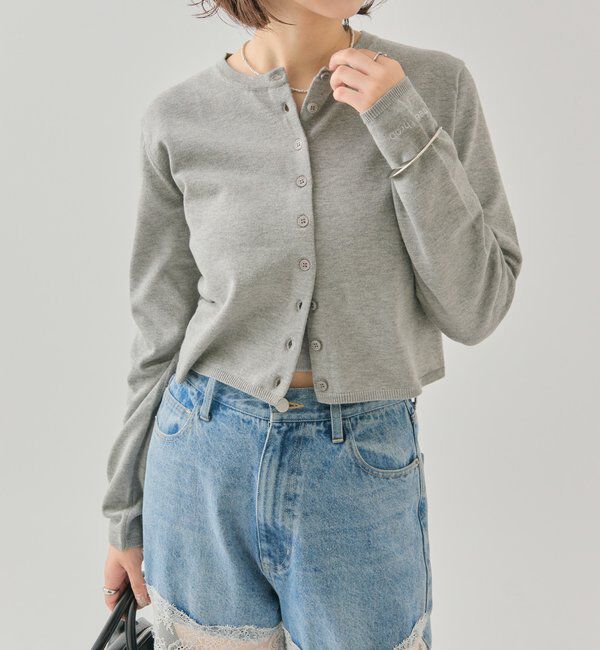  「チビボタン長袖カーディガン」|カーディガン|