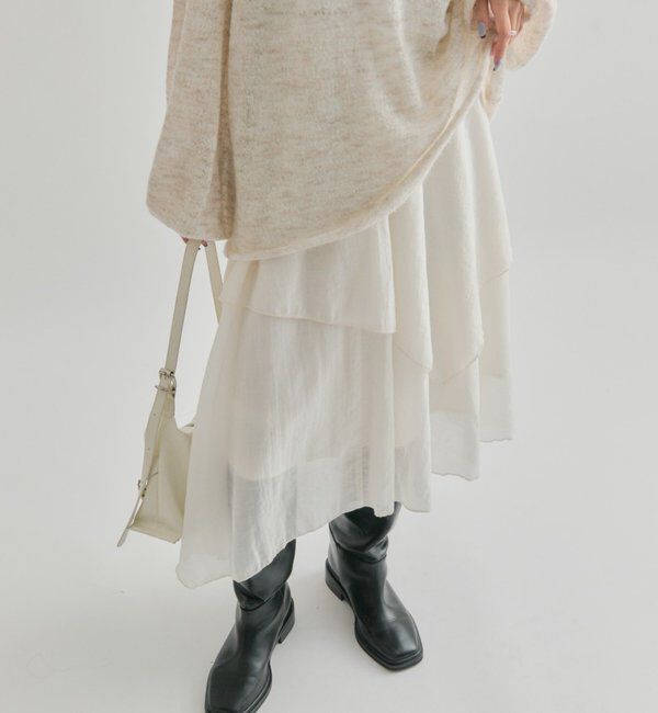  「フリルアシメスカート」|スカート|オフホワイト