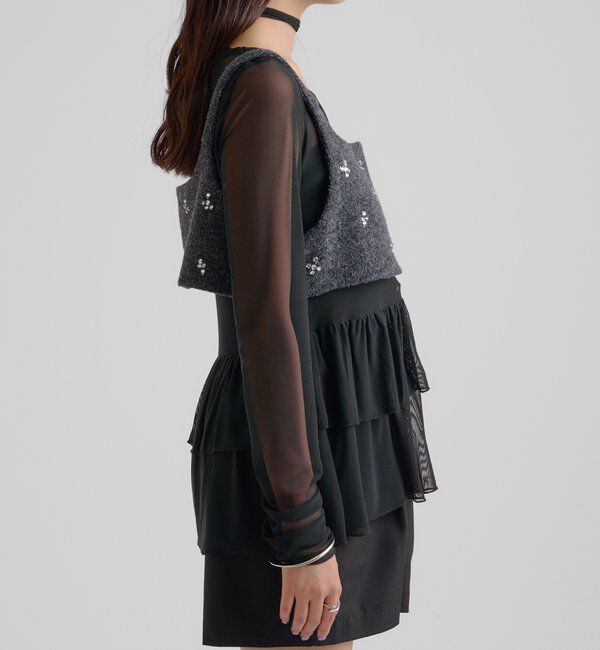  「ウールライク ビジュービスチェ」|シャツ・ブラウス|