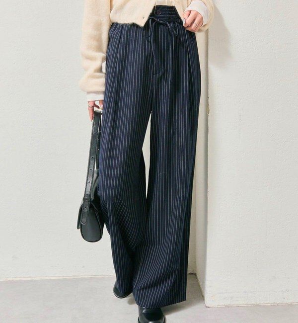  「Wベルトパンツ」|チノ|ネイビー