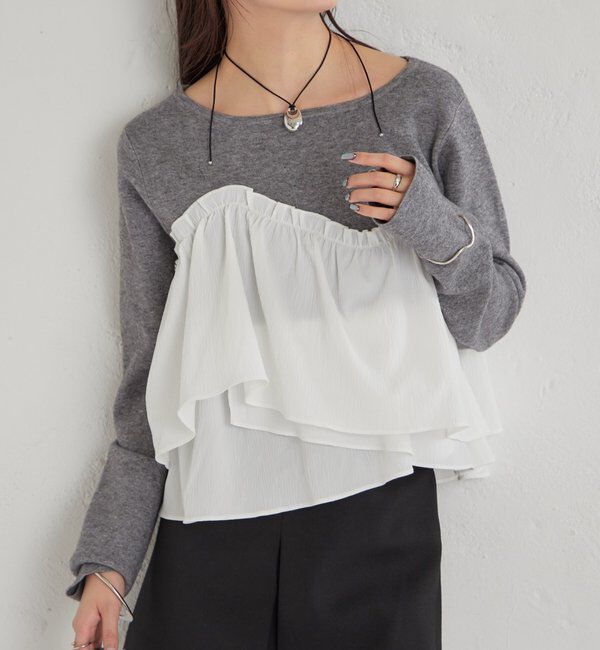  「ビスチェドッキングニット」|ニット・セーター|