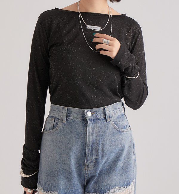  「ラメチュールプルオーバー」|Tシャツ・カットソー|