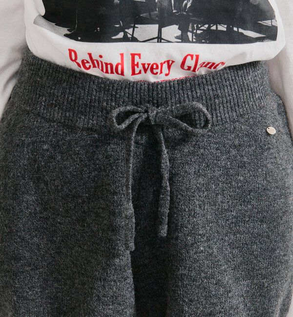  「プレート付きニットパンツ」|チノ|