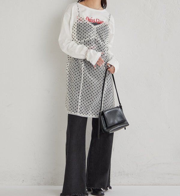  「ドットチュールキャミチュニック」|キャミソール|