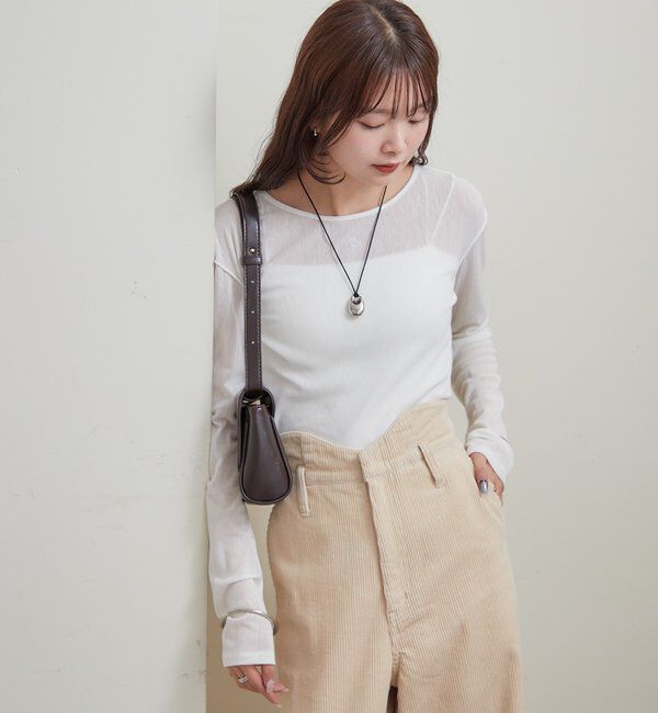  「プレート付きクルーシアーロンT」|Tシャツ・カットソー|