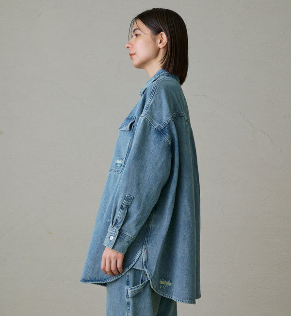 「ダメージデニムシャツ」|シャツ・ブラウス|