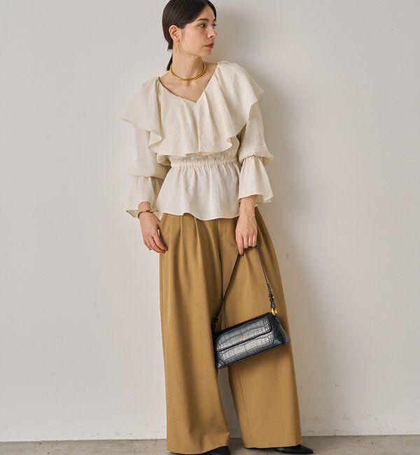  「フリルペプラムブラウス」|シャツ・ブラウス|
