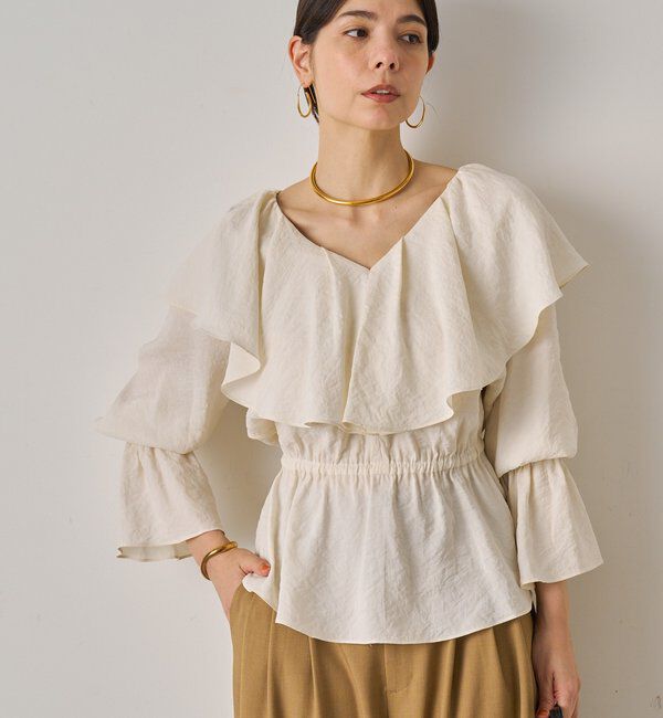  「フリルペプラムブラウス」|シャツ・ブラウス|