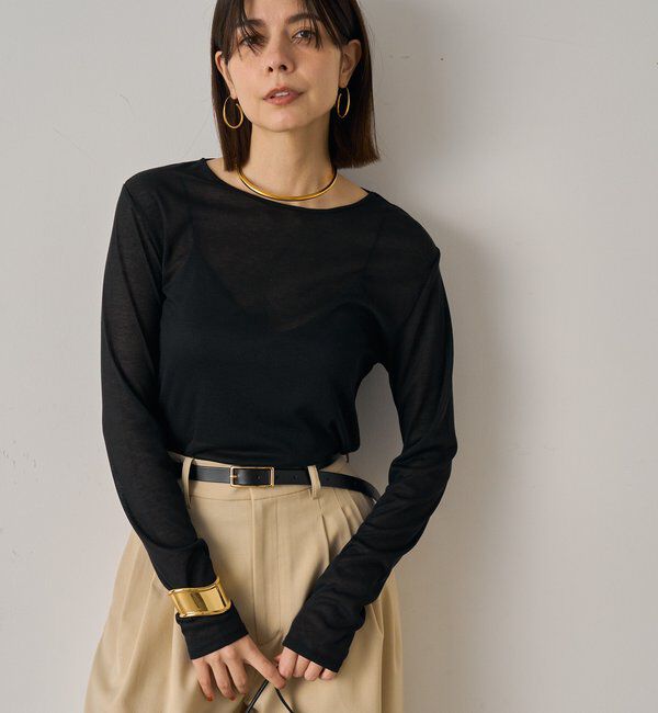  「シアーコンパクトロンT」|Tシャツ・カットソー|ブラック