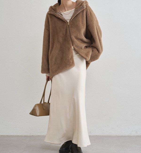  「フードフェイクファーブルゾン」|ベスト・ジレ|