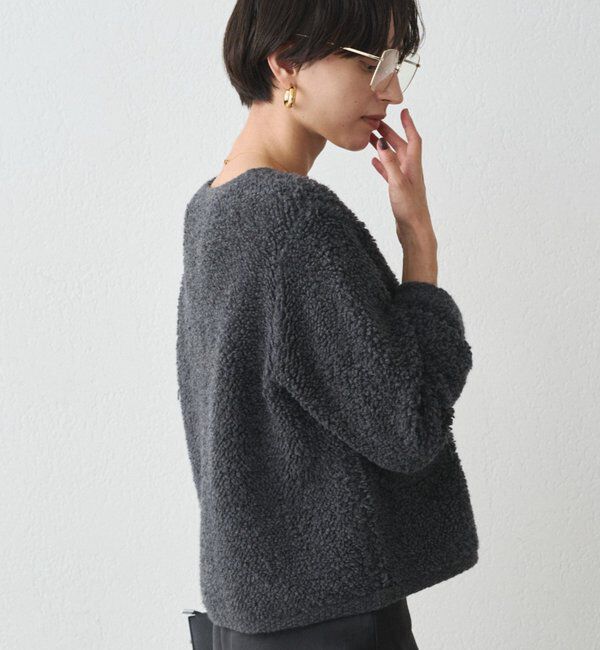  「ウールボアニットコーディガン」|ニット・セーター|