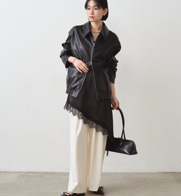  「サテンレースアシメキャミ」|シャツ・ブラウス|