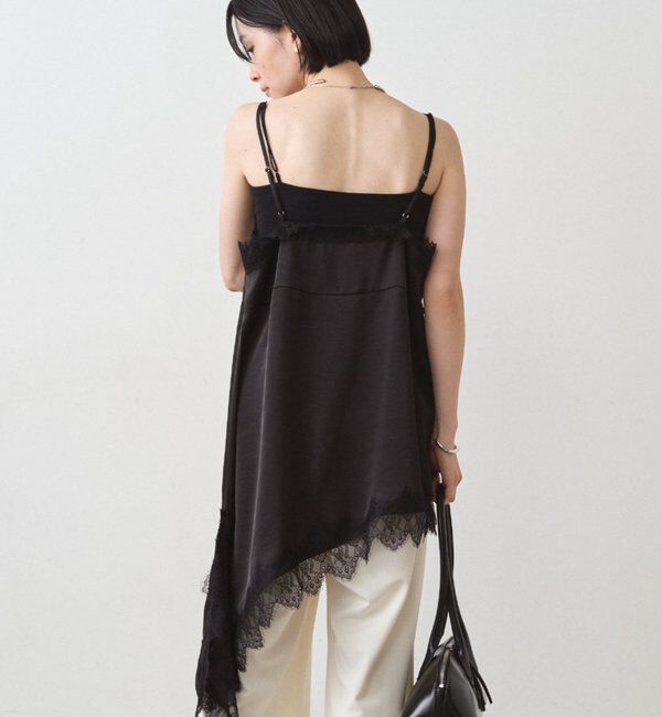  「サテンレースアシメキャミ」|シャツ・ブラウス|