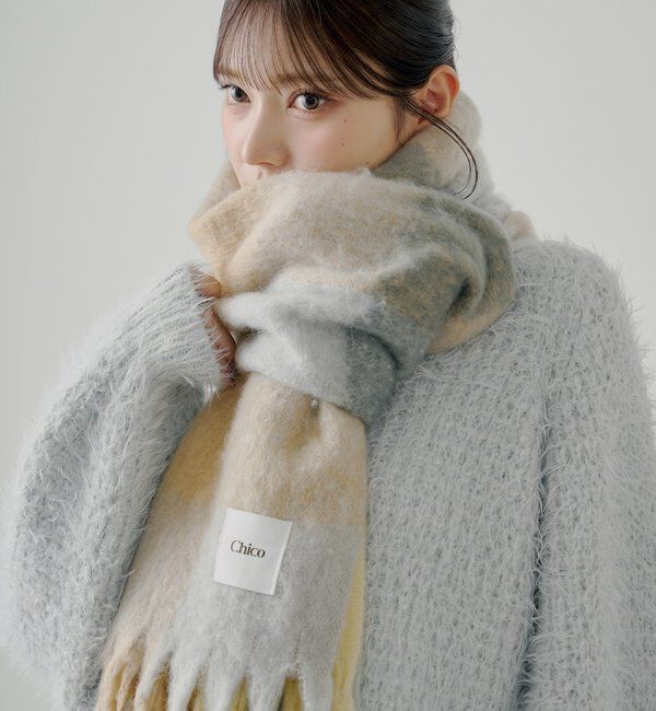  「ボリュームチェックストール/マフラー」|マフラー|