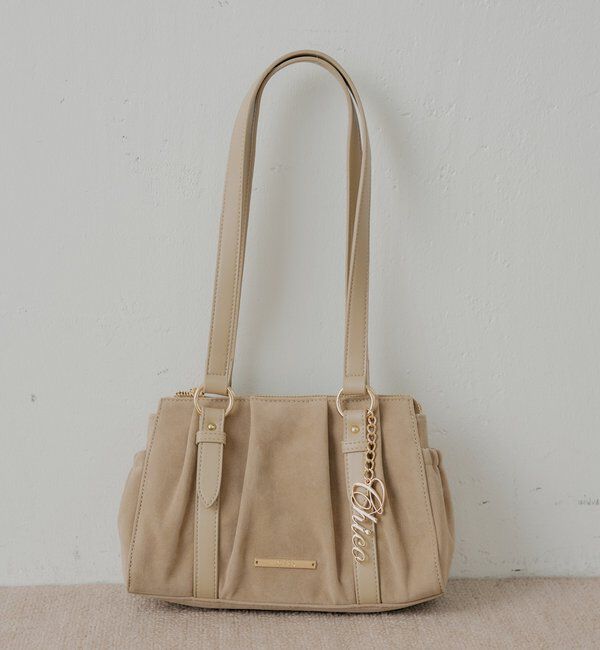 「チャーム付きタックデザインボストンバッグ」|ボストンバッグ|ベージュその他3