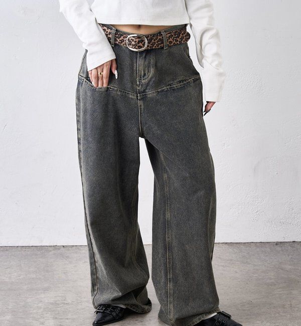  「SLASH POCKET BLAST WIDE DENIM」|デニム|