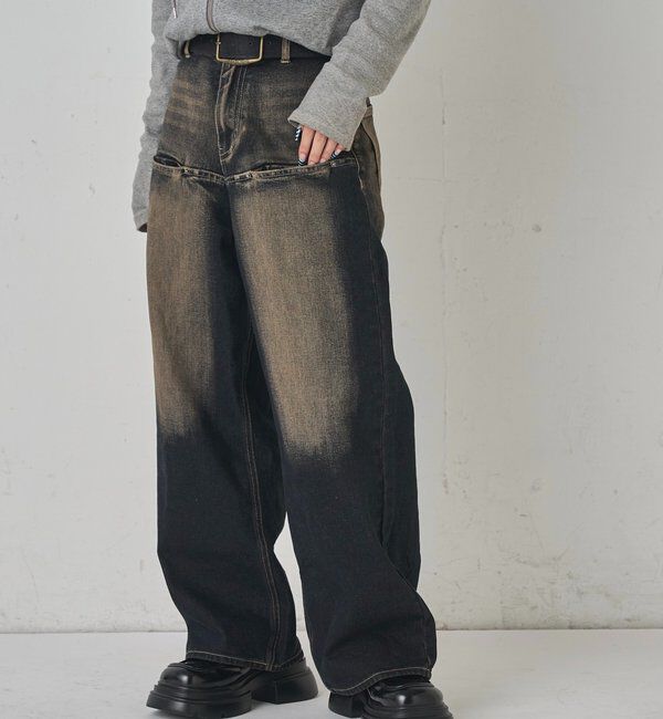  「SLASH POCKET BLAST WIDE DENIM」|デニム|