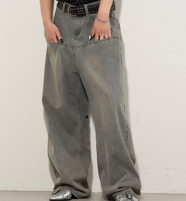  「SLASH POCKET BLAST WIDE DENIM」|デニム|