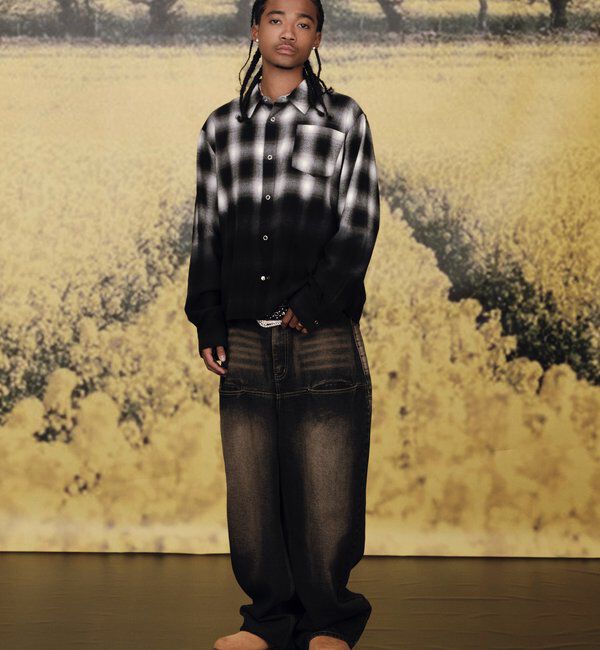  「SLASH POCKET BLAST WIDE DENIM」|デニム|