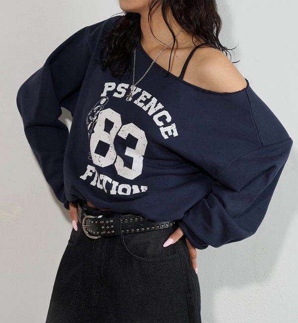  「ELLIOTT NUMBERIHG ONE-SHOULDERSWEATSHIRT」|Tシャツ・カットソー|