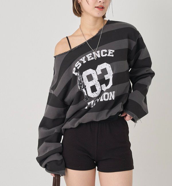  「ELLIOTT NUMBERIHG ONE-SHOULDERSWEATSHIRT」|Tシャツ・カットソー|