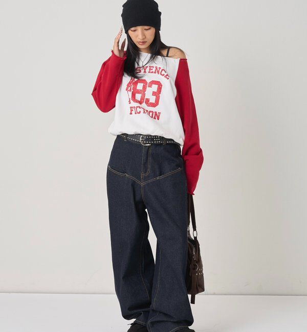  「ELLIOTT NUMBERIHG ONE-SHOULDERSWEATSHIRT」|Tシャツ・カットソー|