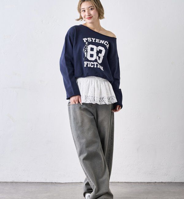  「ELLIOTT NUMBERIHG ONE-SHOULDERSWEATSHIRT」|Tシャツ・カットソー|