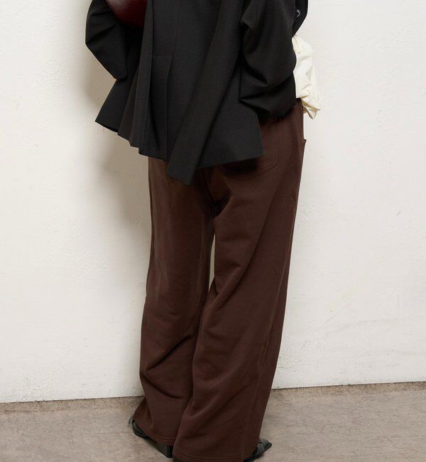  「【低身長・高身長対応】SLASH POCKET SWEAT EASY PANTS」|チノ|