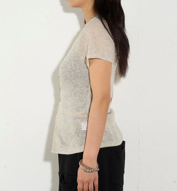  「シアーナロー半袖カーディガン」|Tシャツ・カットソー|