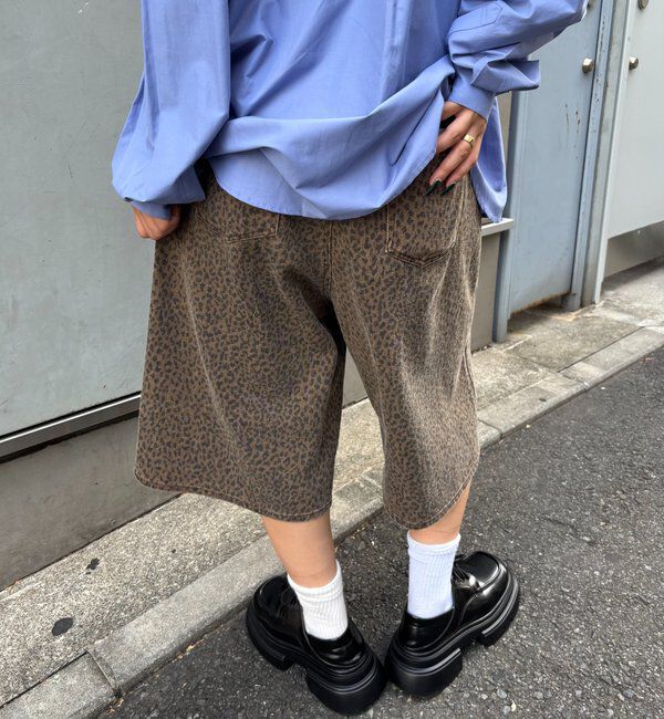  「PATTERNED TWILL SHORTS」|デニム|
