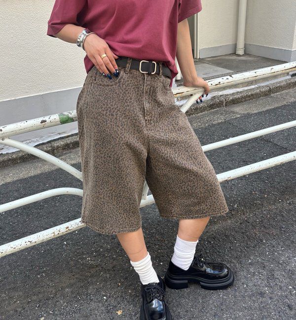  「PATTERNED TWILL SHORTS」|デニム|