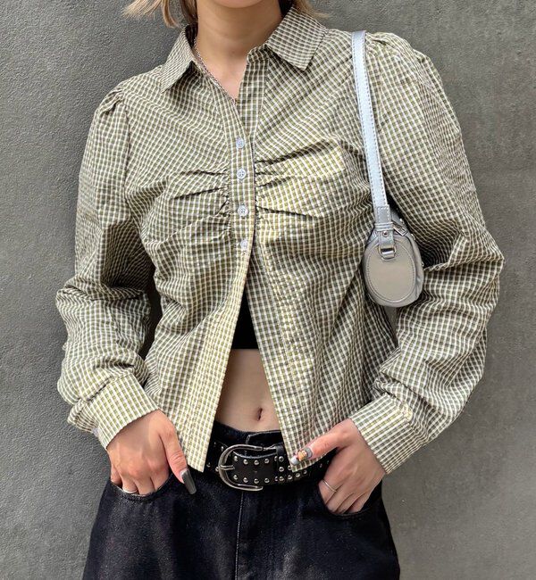  「パフスリーブギャザーブラウス」|シャツ・ブラウス|