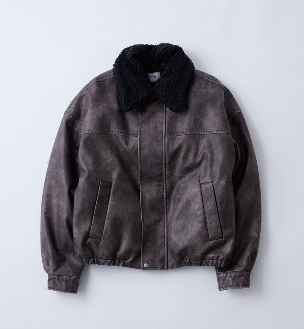 「3-WAY VINTAGE-LIKE LEATHER BOA BLOUSON」|ブルゾン・スタジャン|