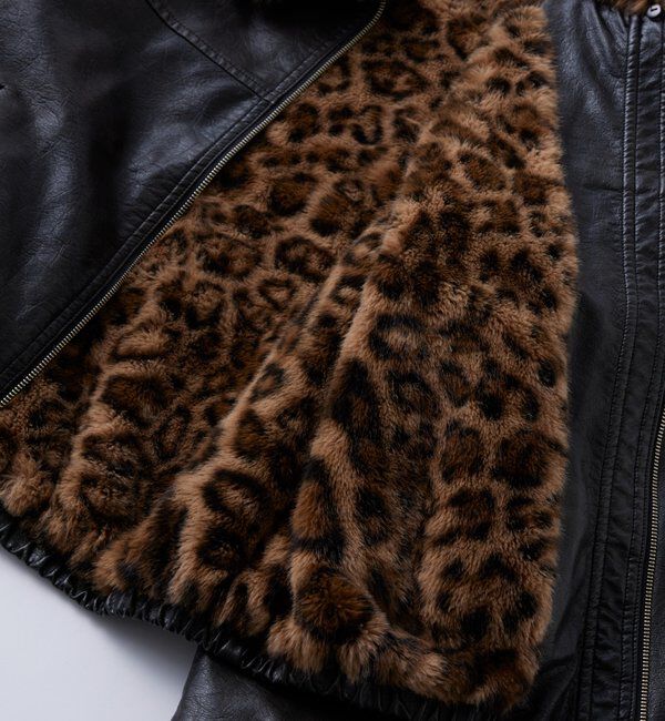  「3-WAY VINTAGE-LIKE LEATHER BOA BLOUSON」|ブルゾン・スタジャン|
