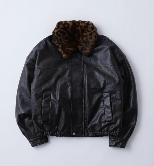  「3-WAY VINTAGE-LIKE LEATHER BOA BLOUSON」|ブルゾン・スタジャン|