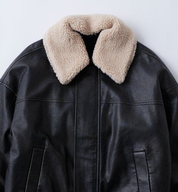  「3-WAY VINTAGE-LIKE LEATHER BOA BLOUSON」|ブルゾン・スタジャン|