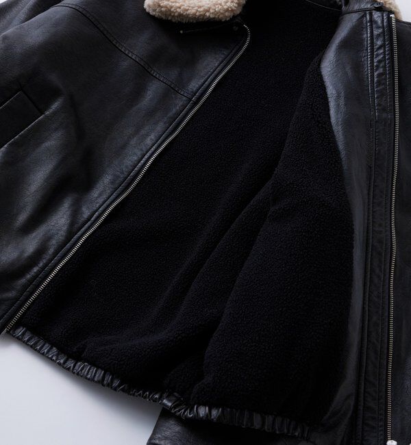  「3-WAY VINTAGE-LIKE LEATHER BOA BLOUSON」|ブルゾン・スタジャン|