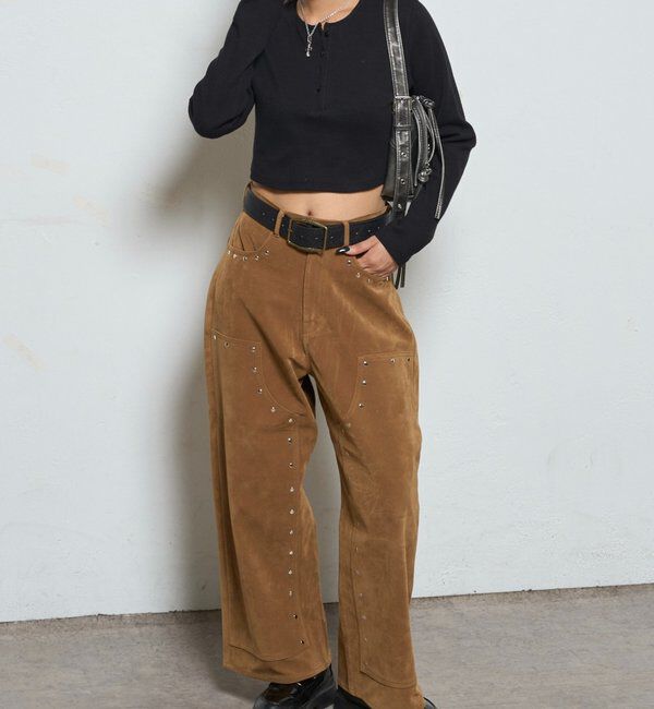  「SUEDE DOUBLE KNEE PANTS/スウェードダブルニーパンツ」|チノ|