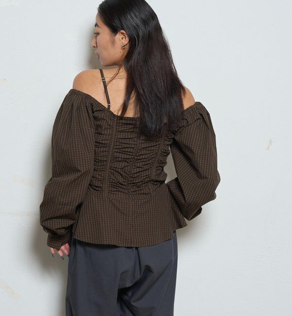  「2WAYオフショルダーパフスリーブブラウス」|シャツ・ブラウス|