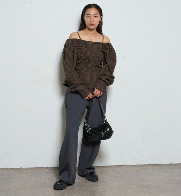 「2WAYオフショルダーパフスリーブブラウス」|シャツ・ブラウス|