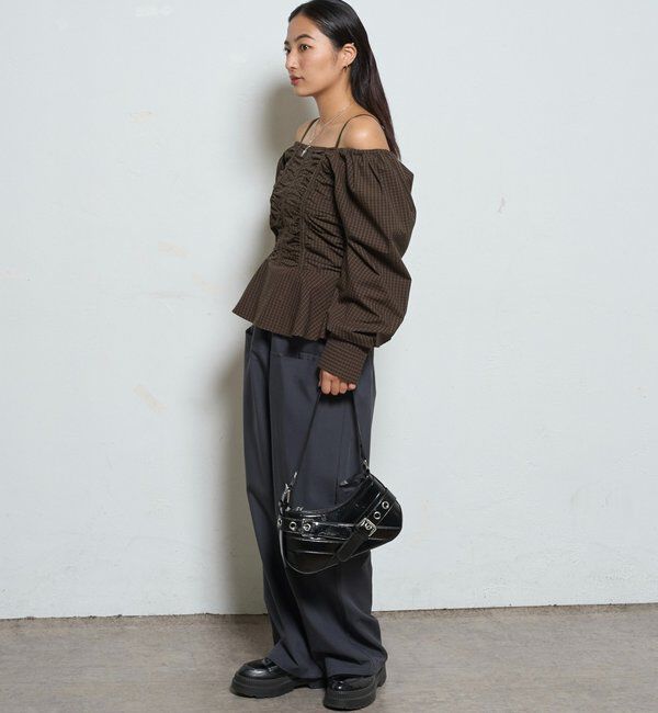  「2WAYオフショルダーパフスリーブブラウス」|シャツ・ブラウス|