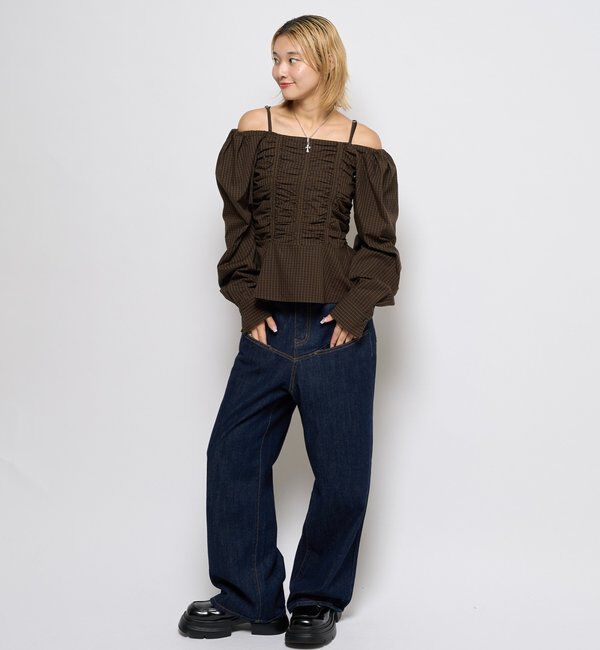  「2WAYオフショルダーパフスリーブブラウス」|シャツ・ブラウス|