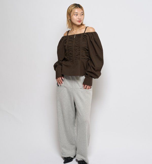  「2WAYオフショルダーパフスリーブブラウス」|シャツ・ブラウス|