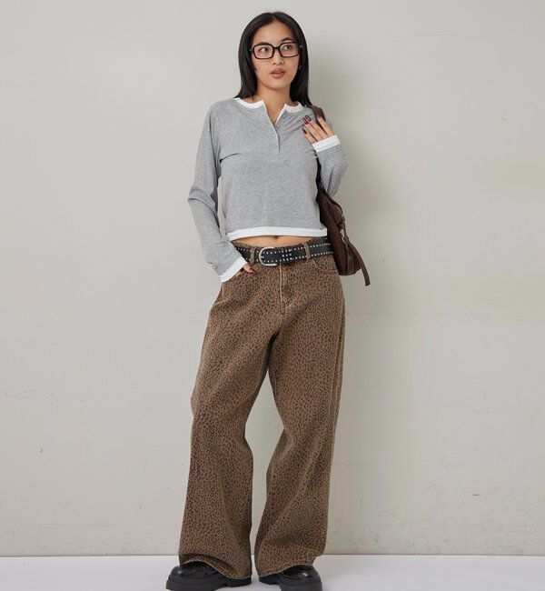  「LAYERED HENLEY TOPS」|Tシャツ・カットソー|