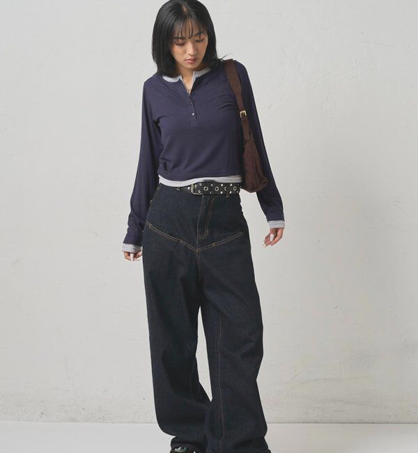  「LAYERED HENLEY TOPS」|Tシャツ・カットソー|