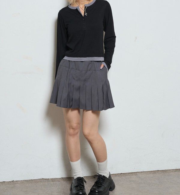  「LAYERED HENLEY TOPS」|Tシャツ・カットソー|