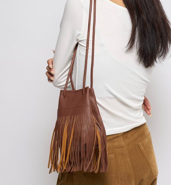  「フリンジレザーショルダーバッグ」|トートバッグ|