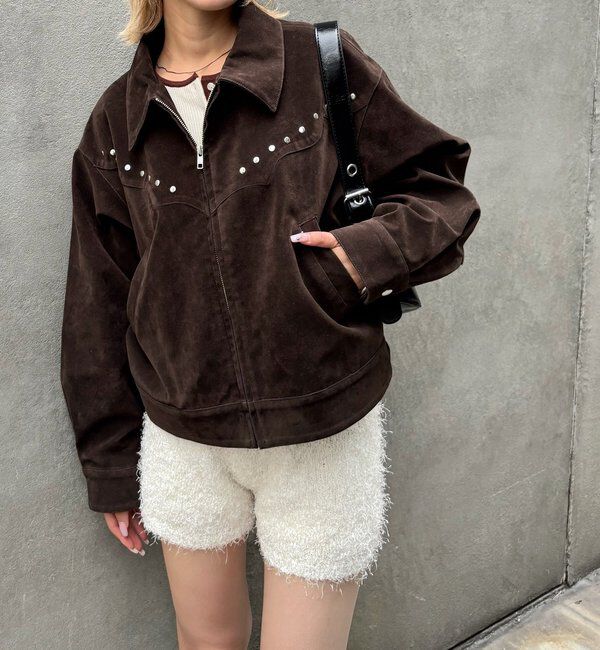  「SUEDE STUDDED BLOUSON/スウェードスタッズブルゾン」|ブルゾン・スタジャン|