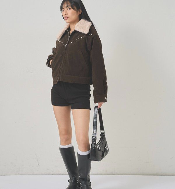  「BOA COLLAR STUDDED SUEDE BLOUSON」|ブルゾン・スタジャン|