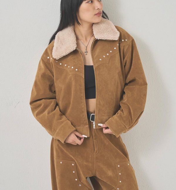  「BOA COLLAR STUDDED SUEDE BLOUSON」|ブルゾン・スタジャン|